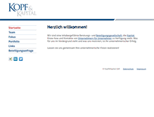 Tablet Screenshot of kopfundkapital.de